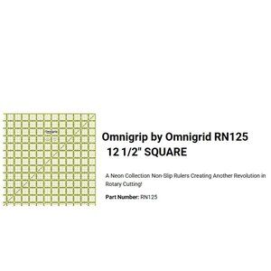 Non-Slip Square Quilting Ruler - 12.5" x 12.5"